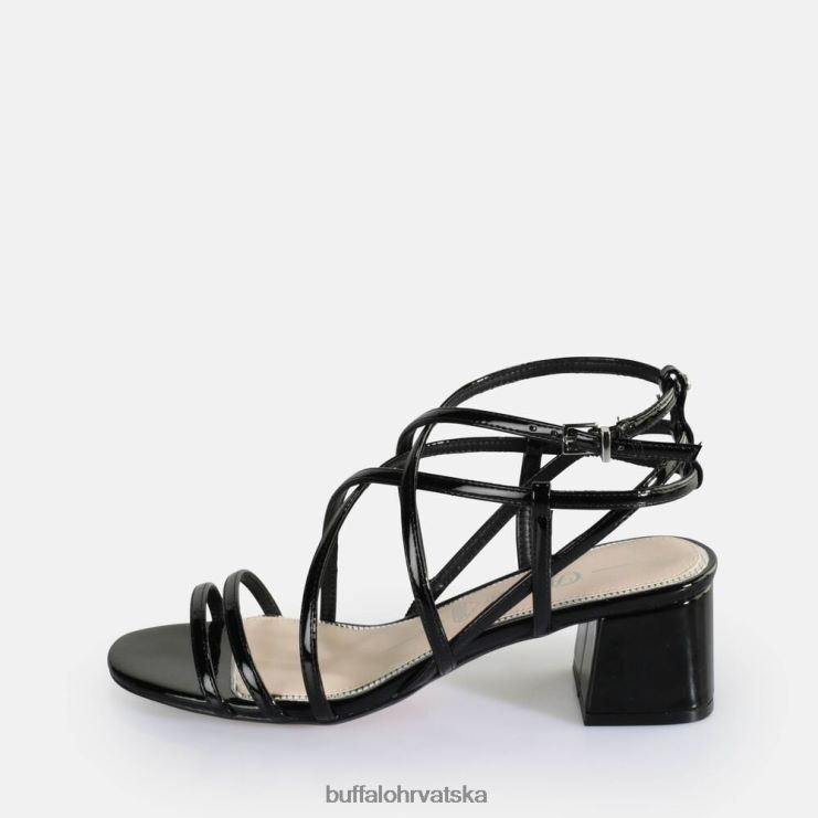 crno Buffalo veganske sandale na petu lilly cage |sandale TDD6T288
